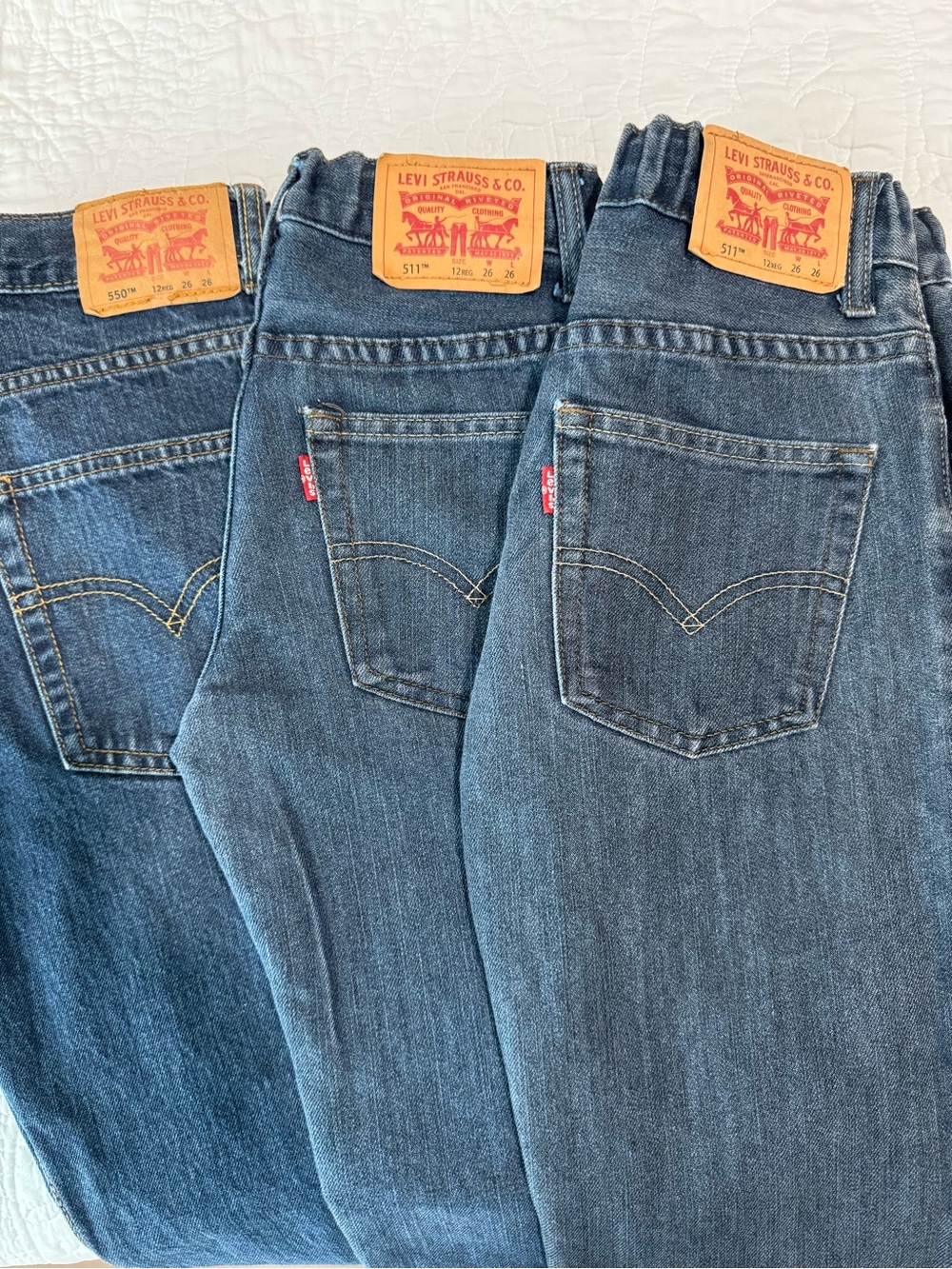 Levi's KidsDark Blue Slim Straight Jeans - Triple Pack